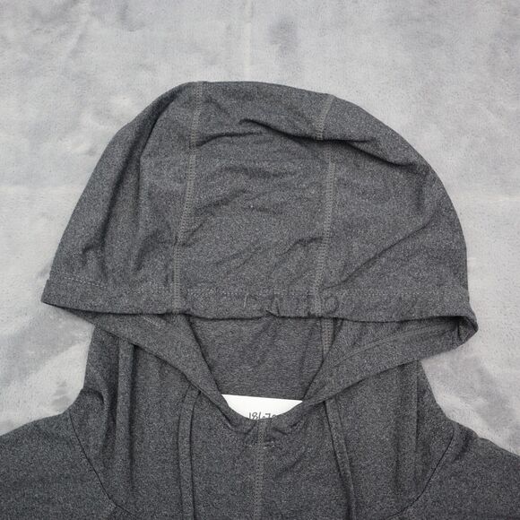 Rebook Sweatshirt Womens S Gray Long Sleeve Drawstring Logo Pullover Hoodie - Picture 9 of 16